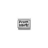 Nomination COMPOSABLE CLASSIC OXIDIERTE PLAKETTE aus Edelstahl, mit 925er Silber verziert, (63_(Prom 2024))